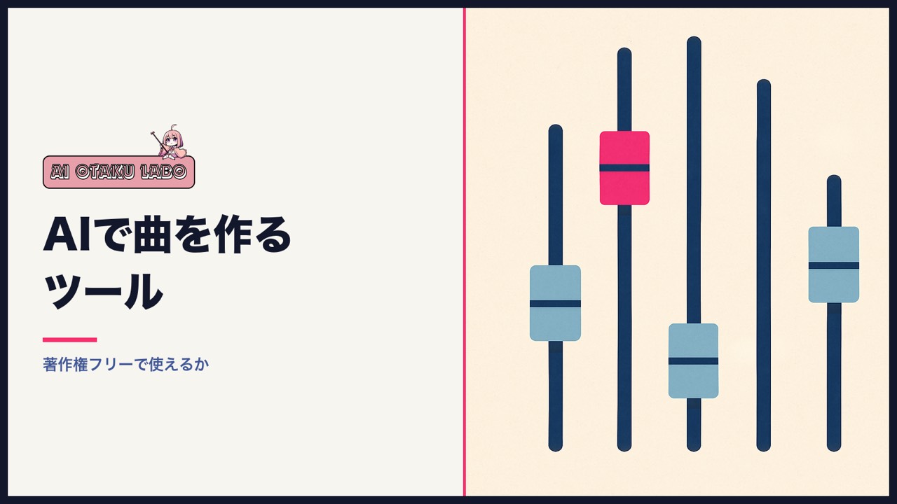 元記事のアイキャッチ。音楽制作のフェーダーを並べた図