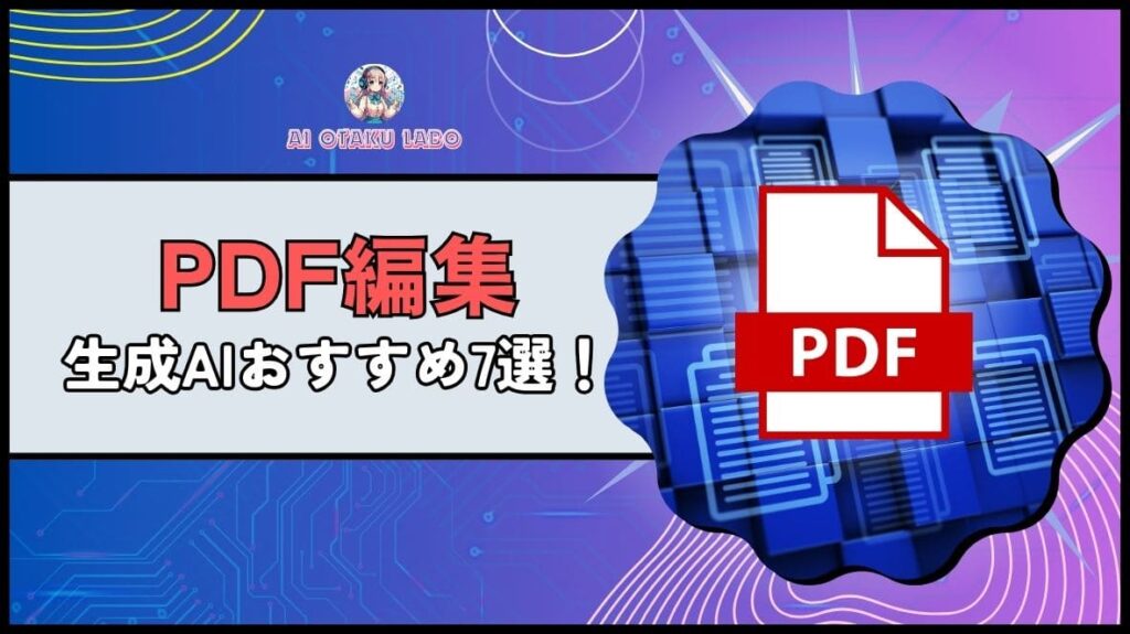 【仕事が速くなる】PDFに使える生成AIのおすすめ7選｜上げて要約も手直しもできる