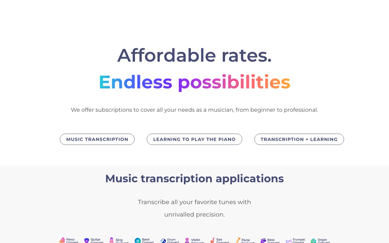 元記事に掲載されたLa Touche Musicaleの料金ページ